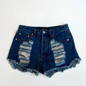 MinkPink mini denim shorts Sz S
